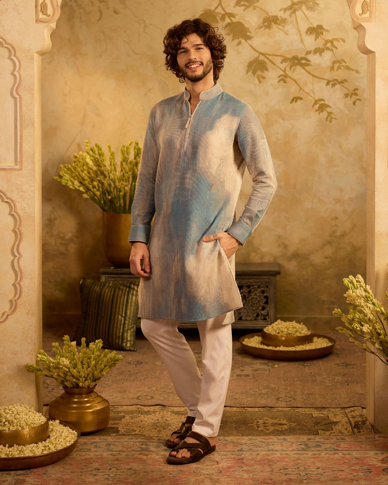Sky Beige Kurta Set