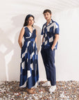 Navy Geo His & Hers Set