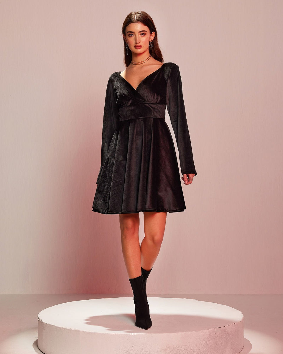 ワンピース if six was nine JET BLACK VELVET DRESS if six was nine JET BLACK VELVET DRESS