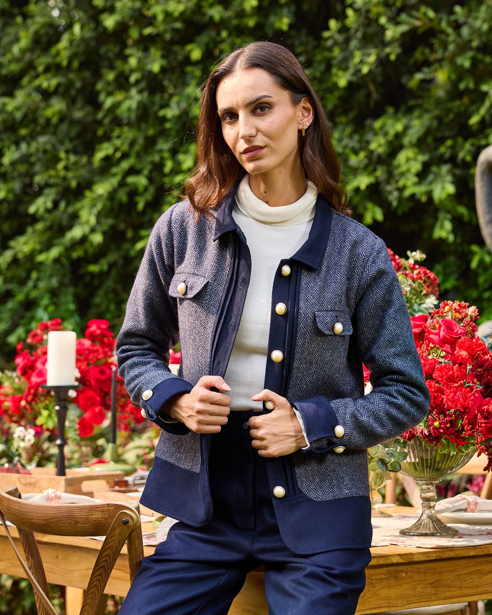 Navy Duchess Jacket