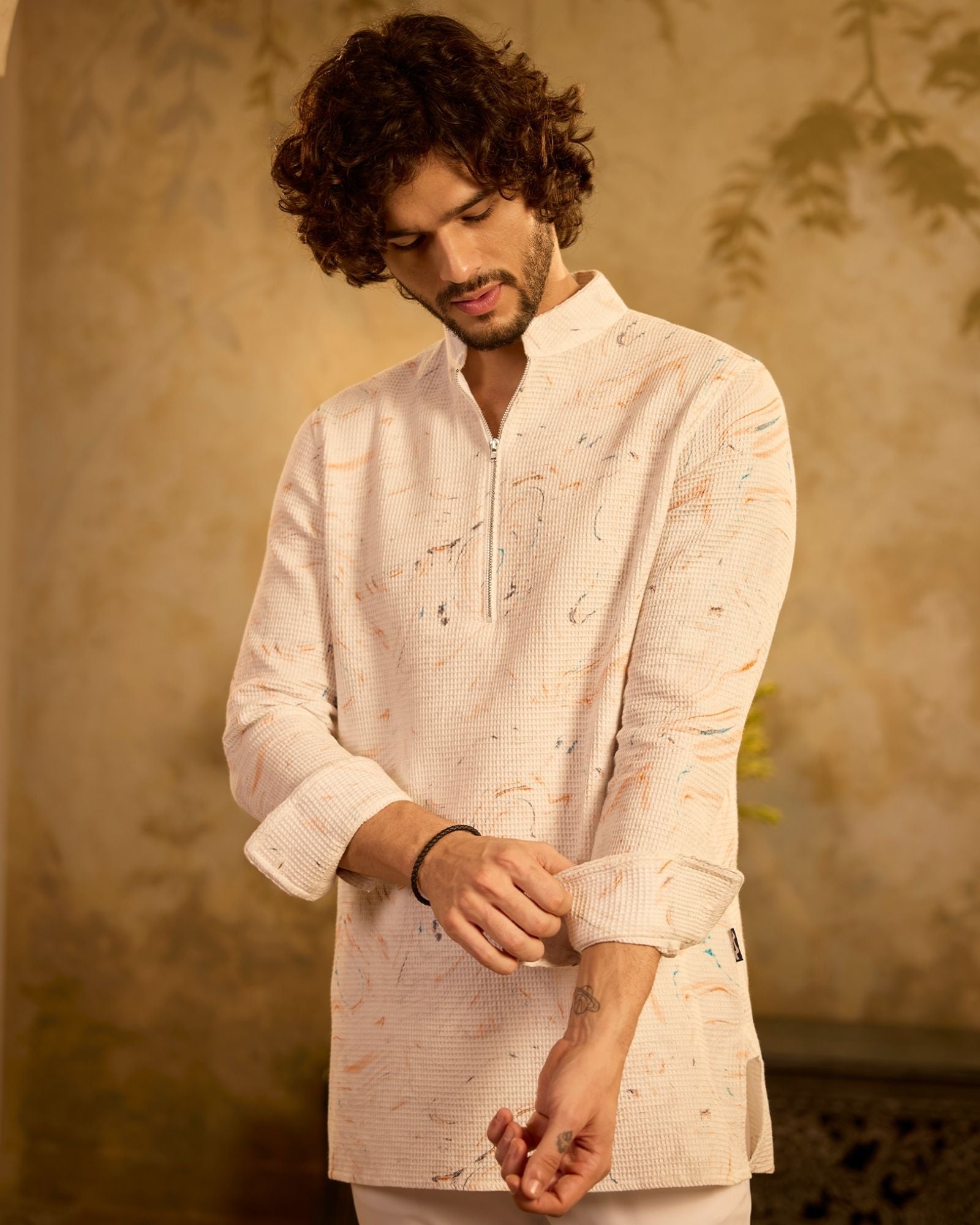 White Marble Kurta Set