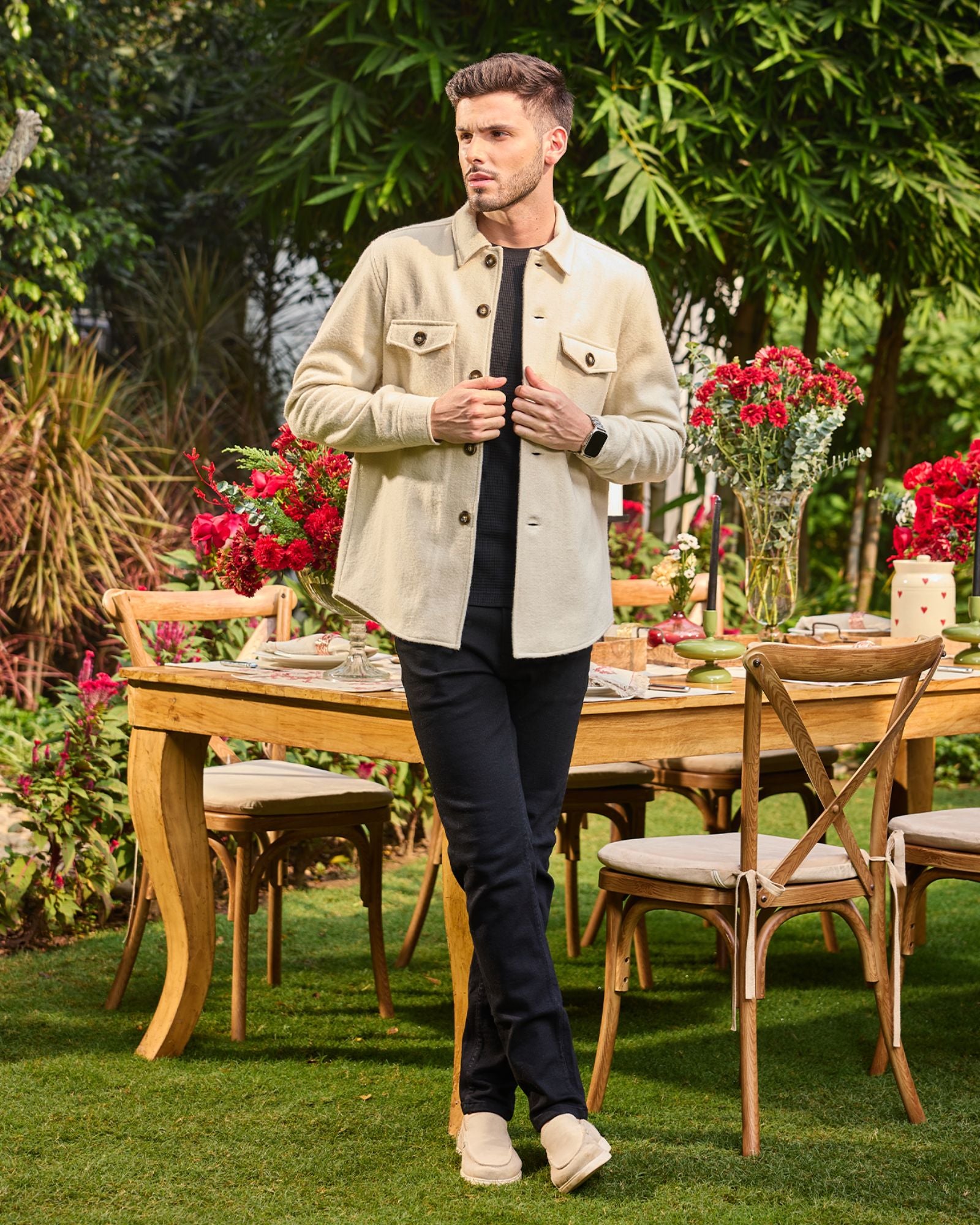 Ivory Felt Jacket