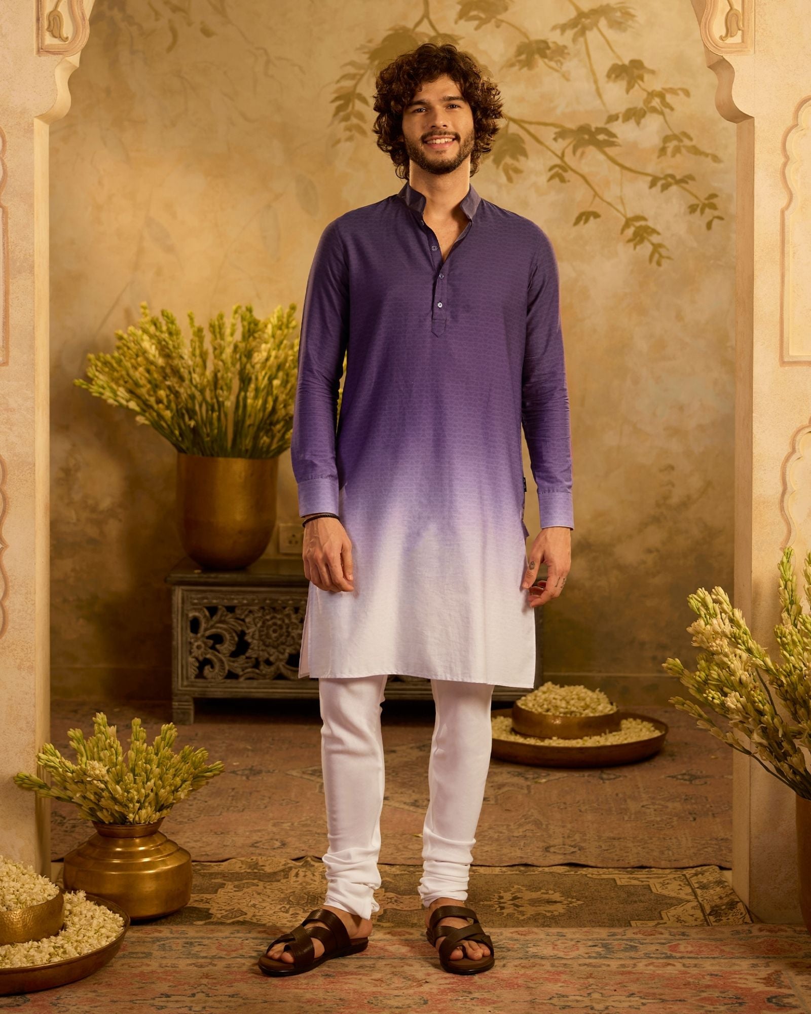 Purple Ombre Kurta Set