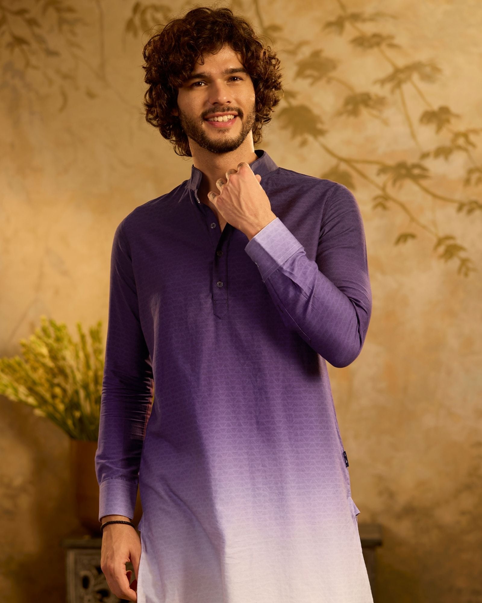 Purple Ombre Kurta Set