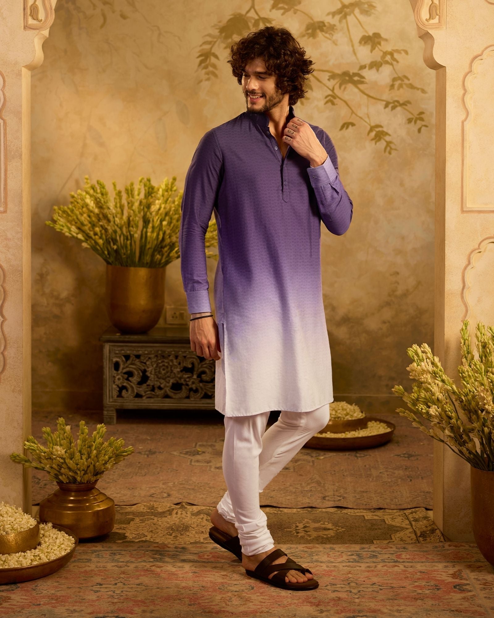 Purple Ombre Kurta Set