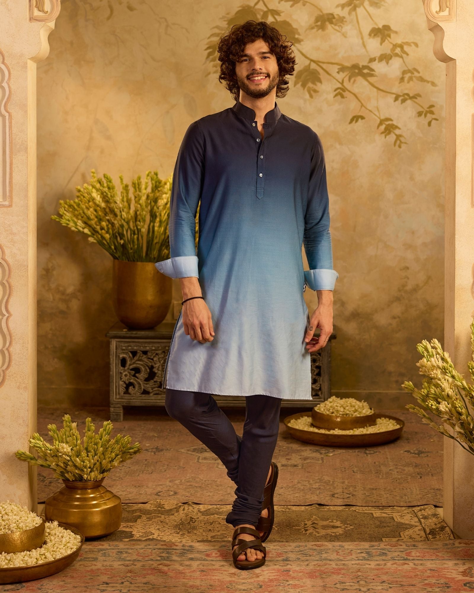 Blue Ombre Kurta Set
