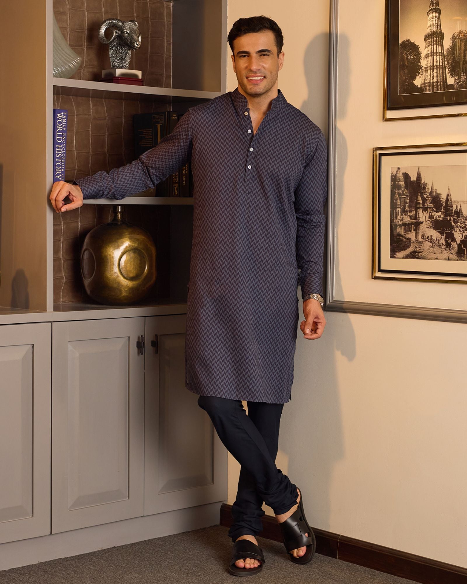 Navy Kurta Set