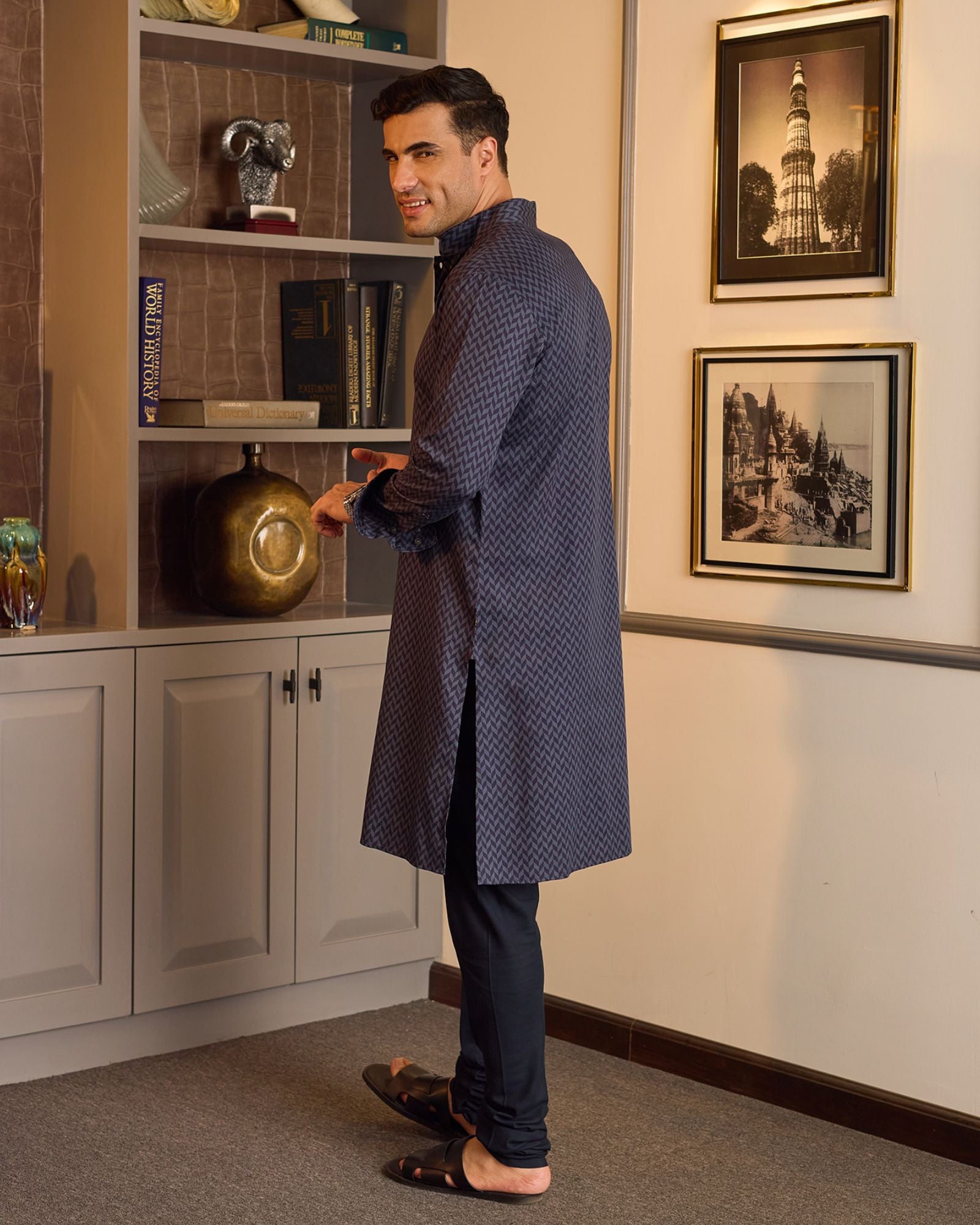 Navy Kurta Set
