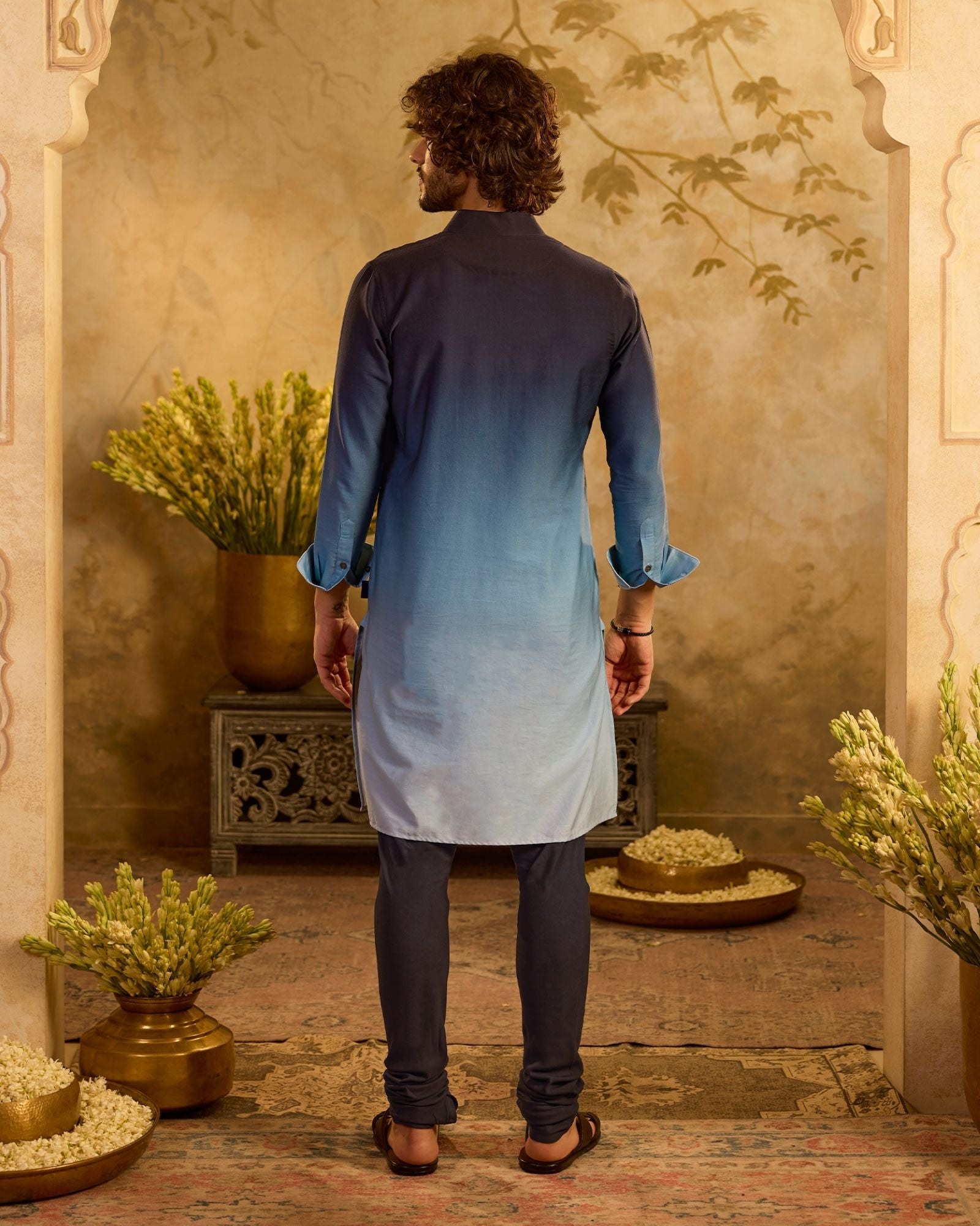Blue Ombre Kurta Set