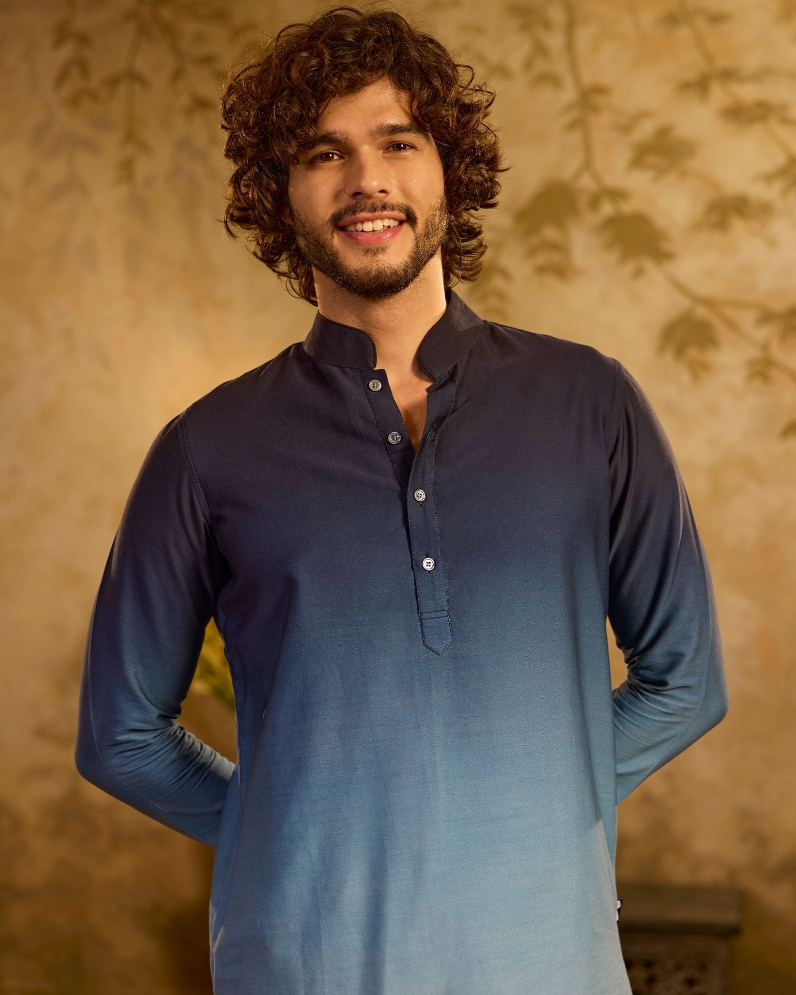 Blue Ombre Kurta Set
