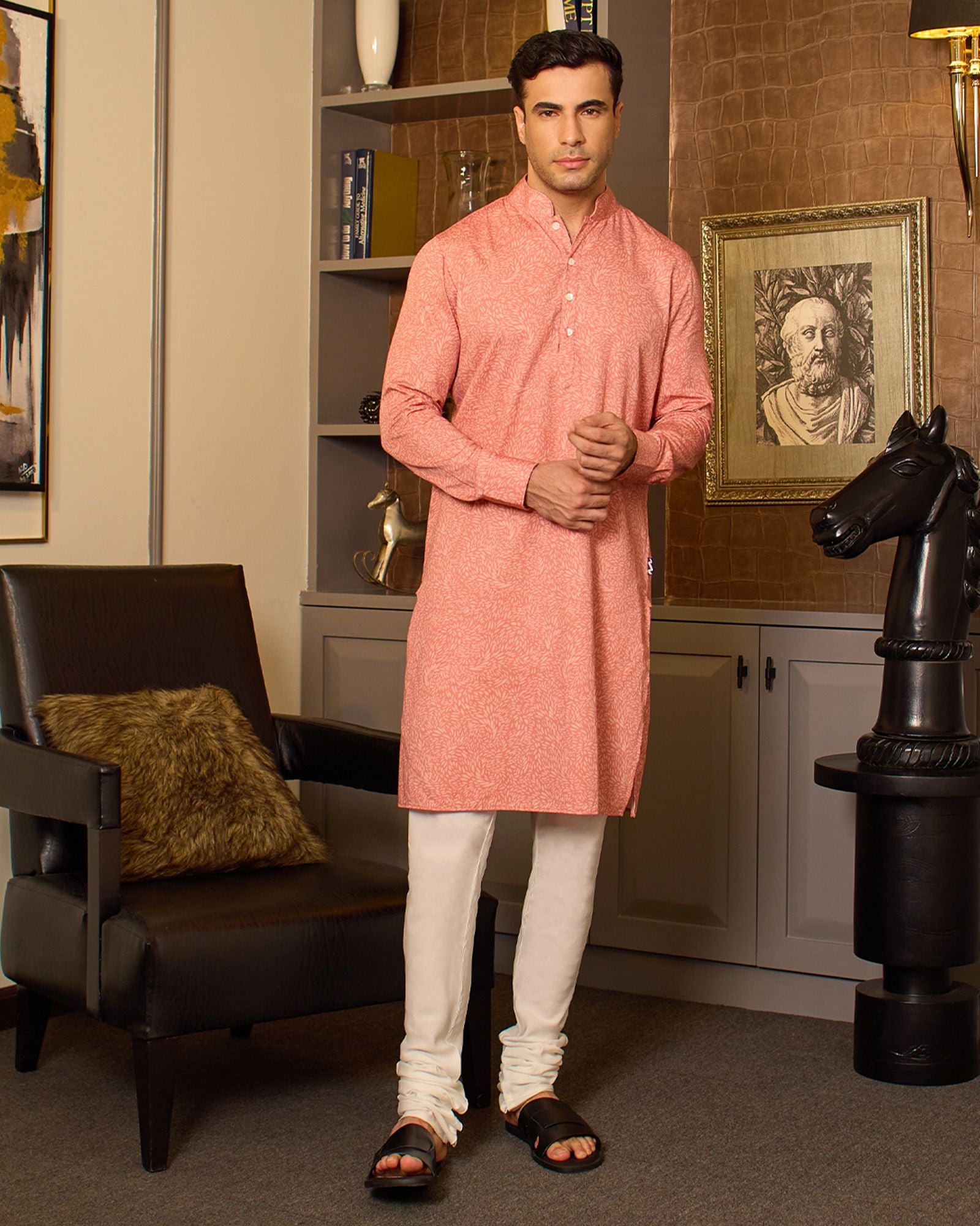 Peach Kurta Set