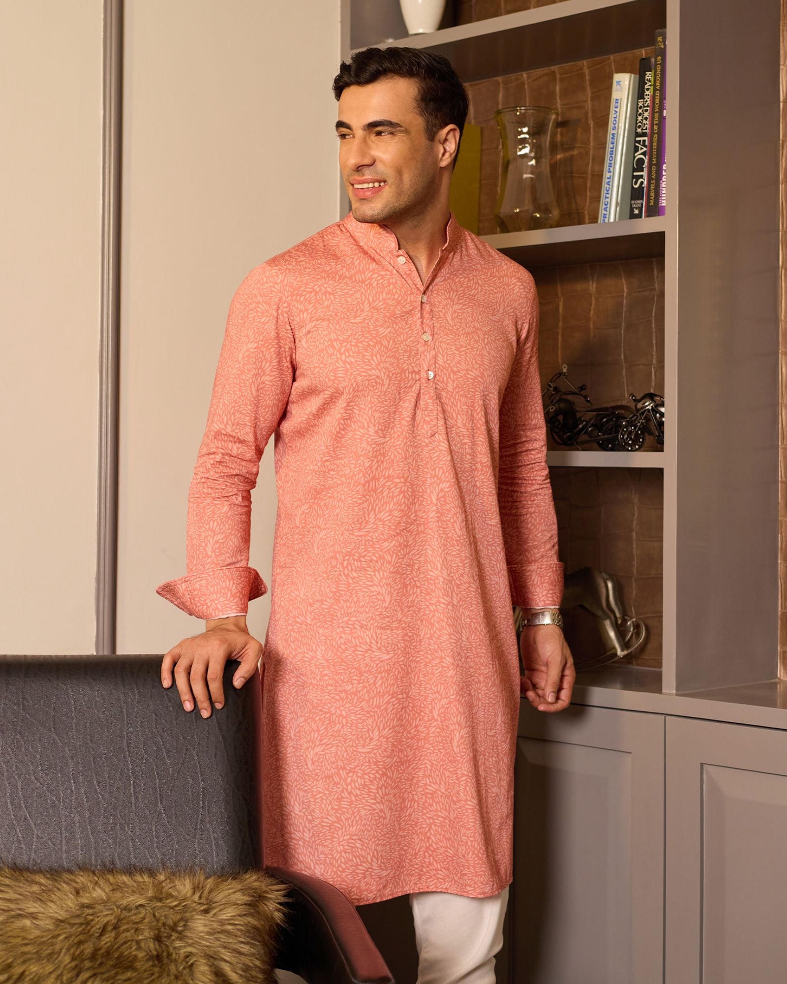 Peach Kurta Set