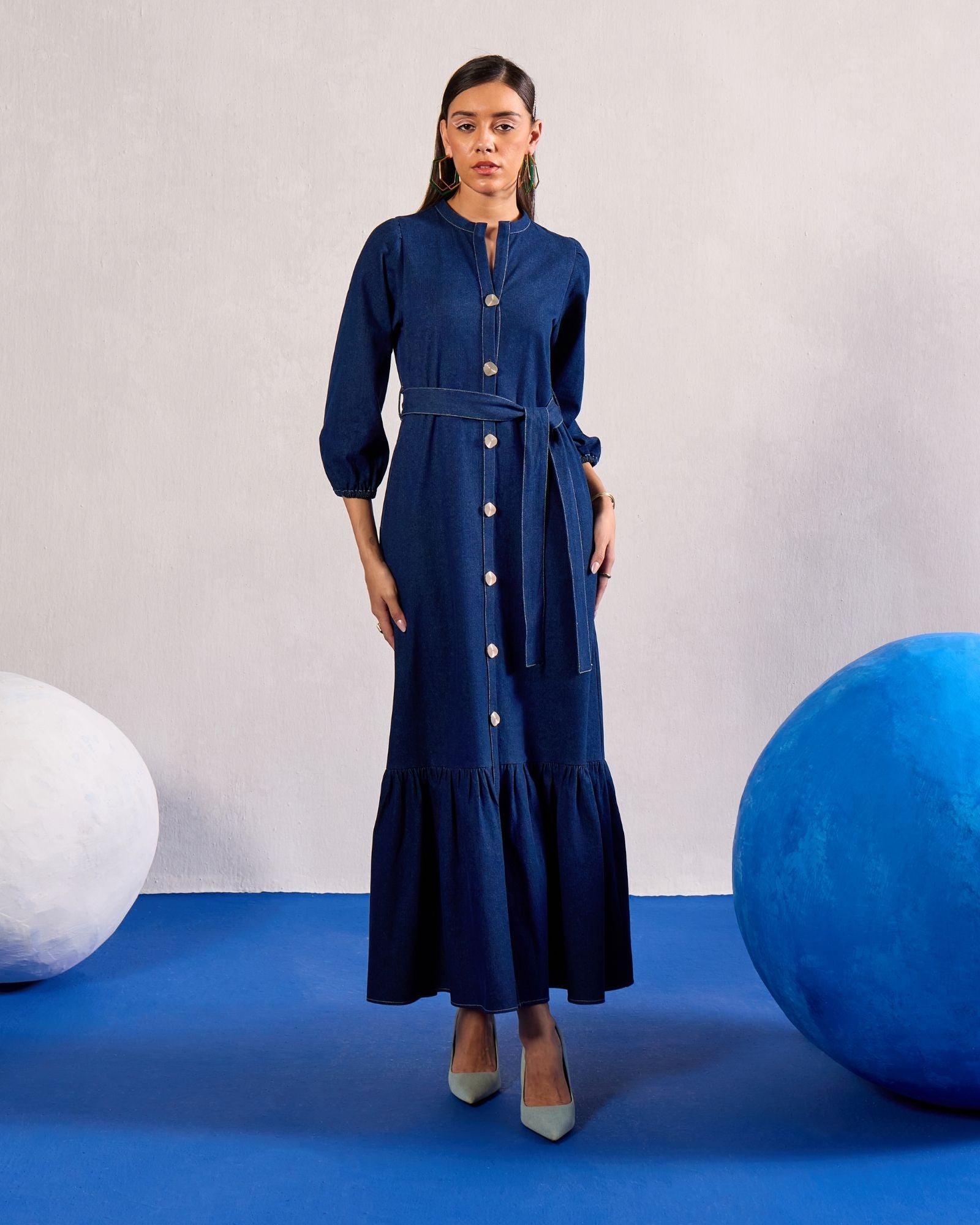 Denim Maxi Dress – Zazu
