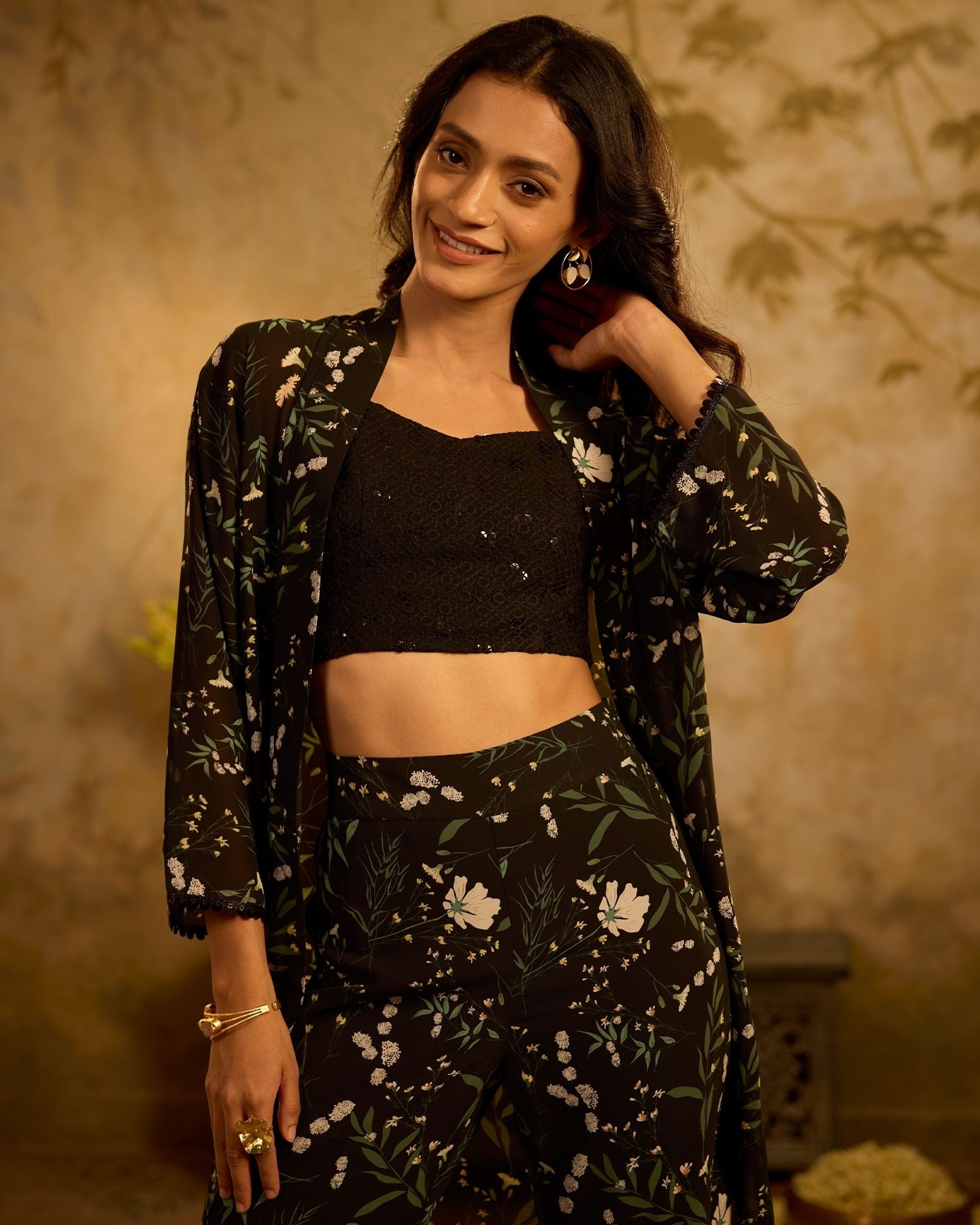 Midnight Bloom Co-ord Set