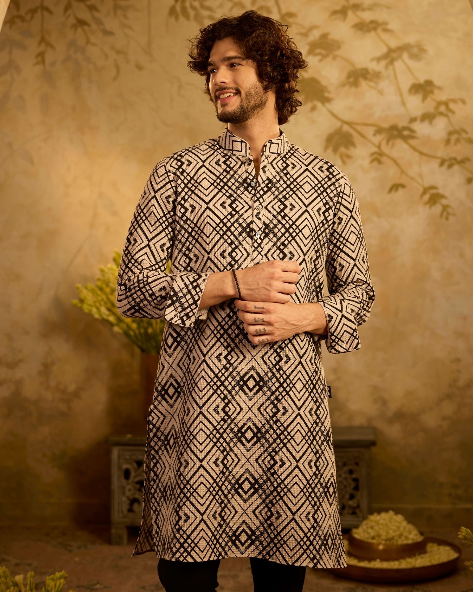 Noir Mosaic Kurta Set