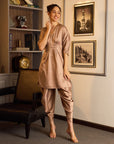 French Beige Kaftan Set