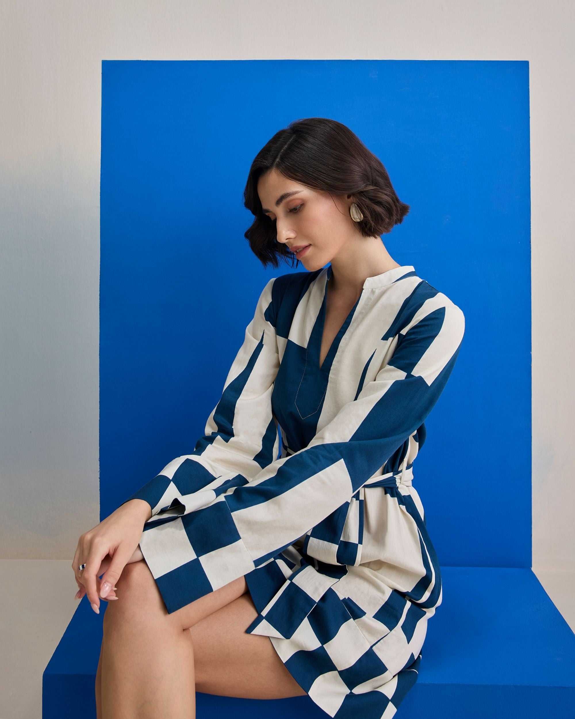 Riviera Navy Short Dress