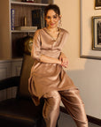 French Beige Kaftan Set