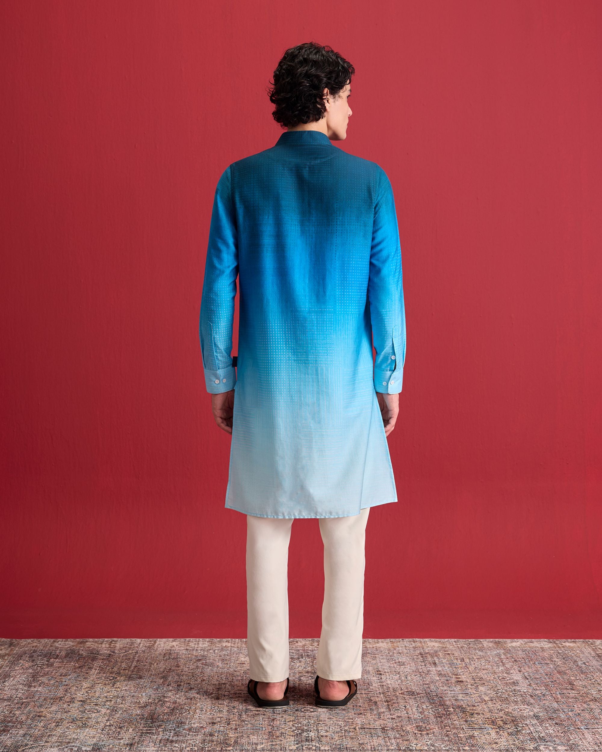 Aqua Ombre Kurta Set