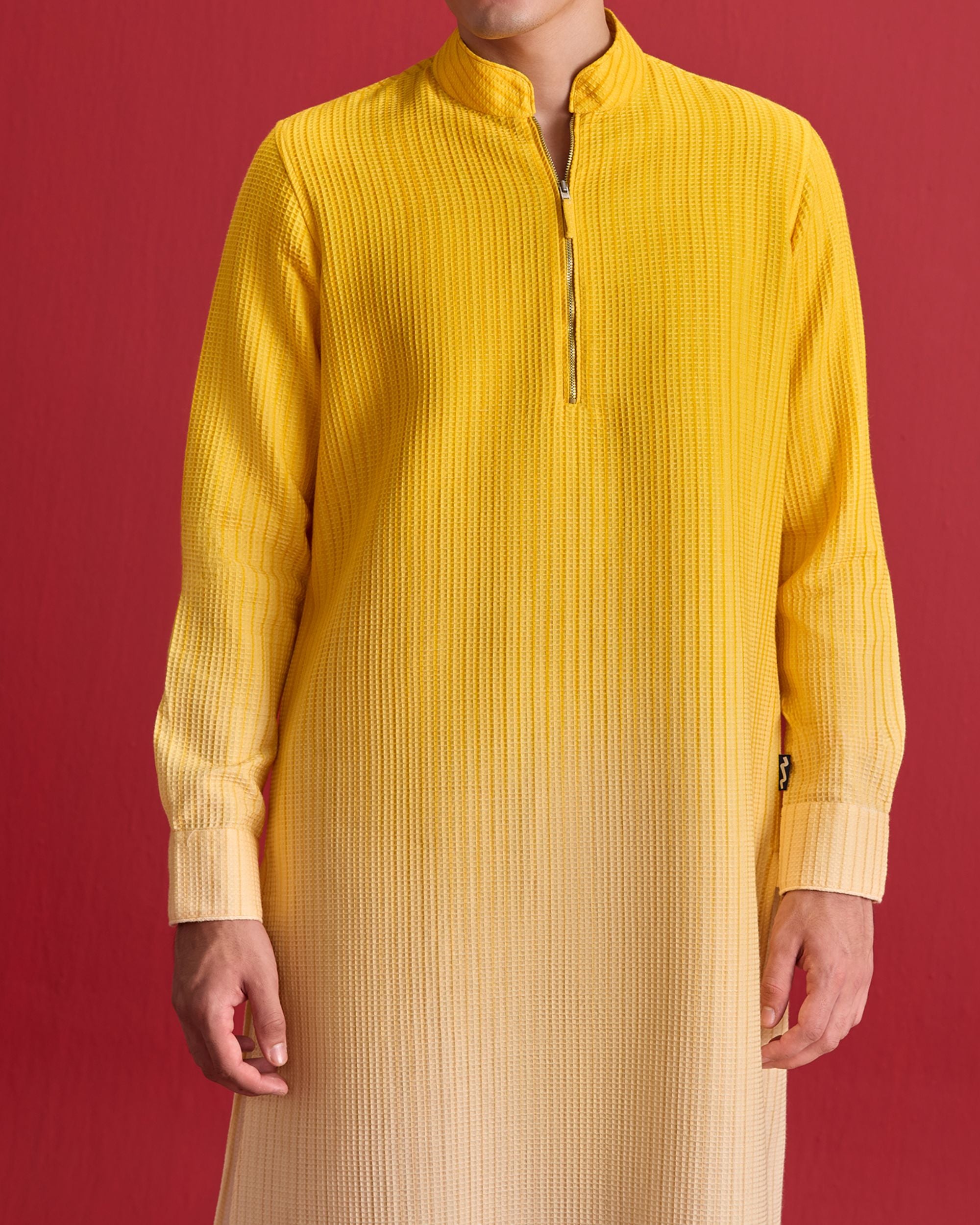 Yellow Ombre Kurta Set
