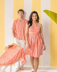 Red & White Striped His & Hers Set