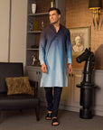 Blue Ombre Kurta Set