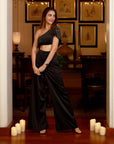 Black One-Shoulder Set