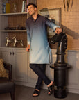 Blue Ombre Kurta Set