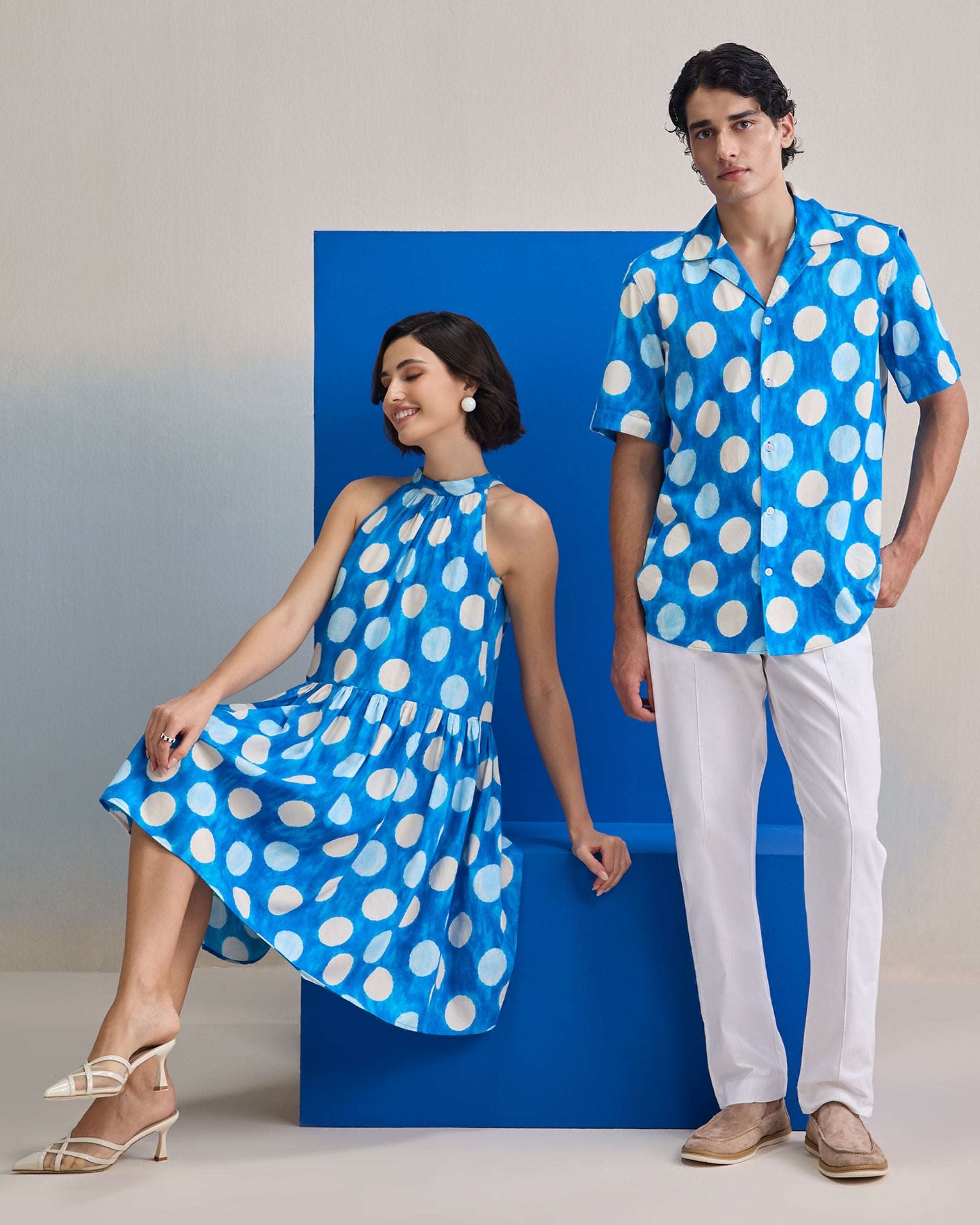 Cloud Polka His &amp; Hers Set