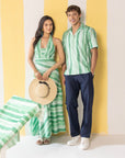 Green Striped His & Hers Set