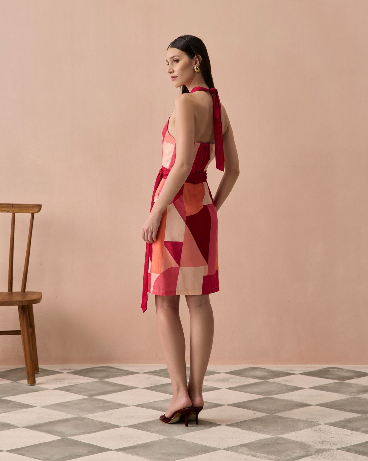Blush Bordeaux Short Dress