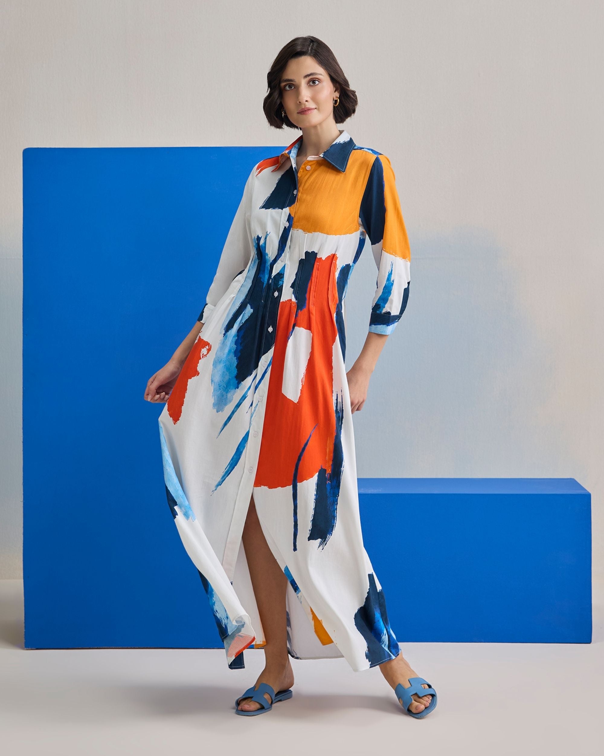 Azure Tide Maxi Dress