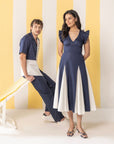 Navy & White His & Hers Set