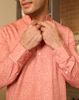 Peach Kurta Set