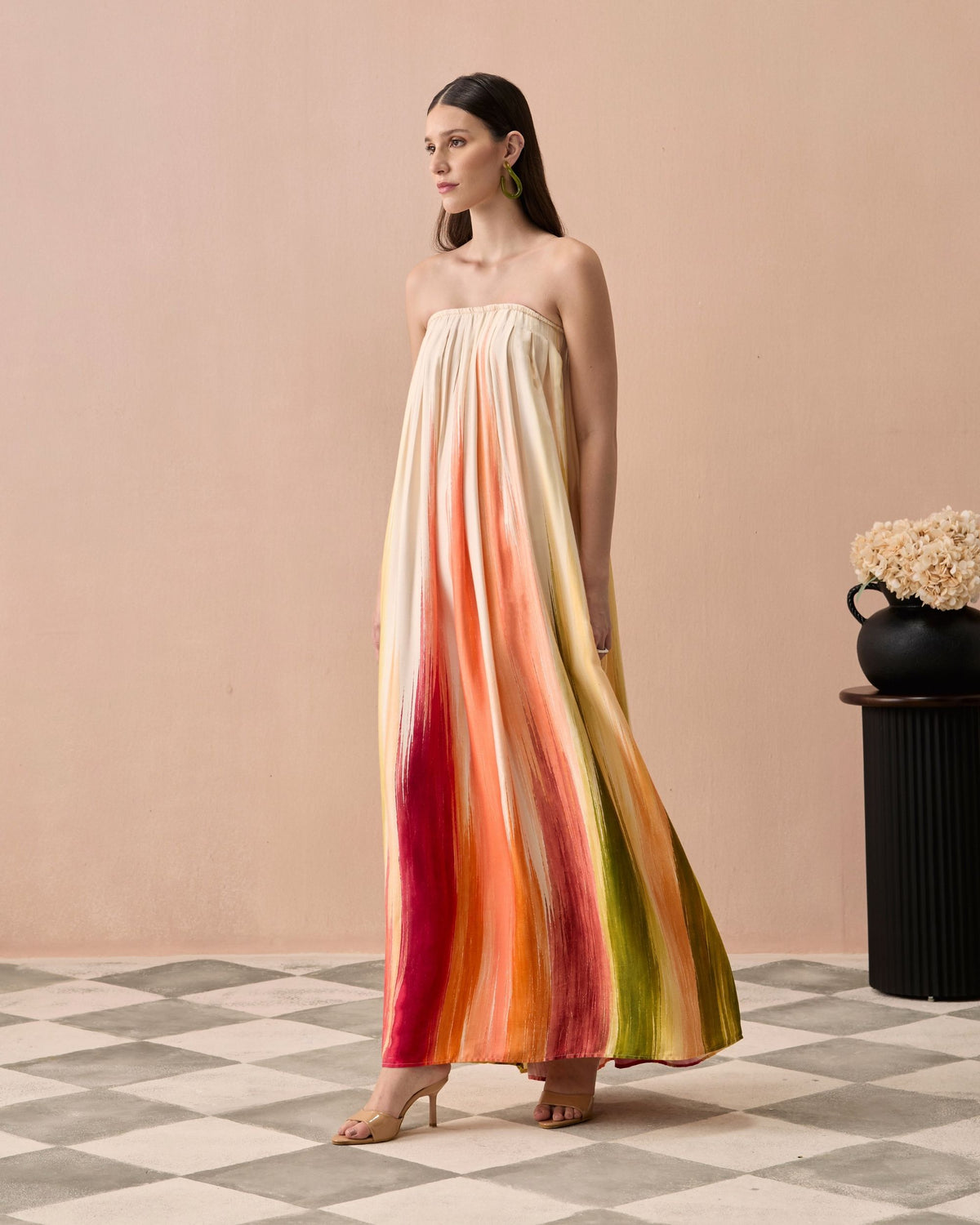 Sunset Coral Maxi Dress
