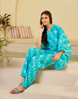 Aqua Kaftan Set