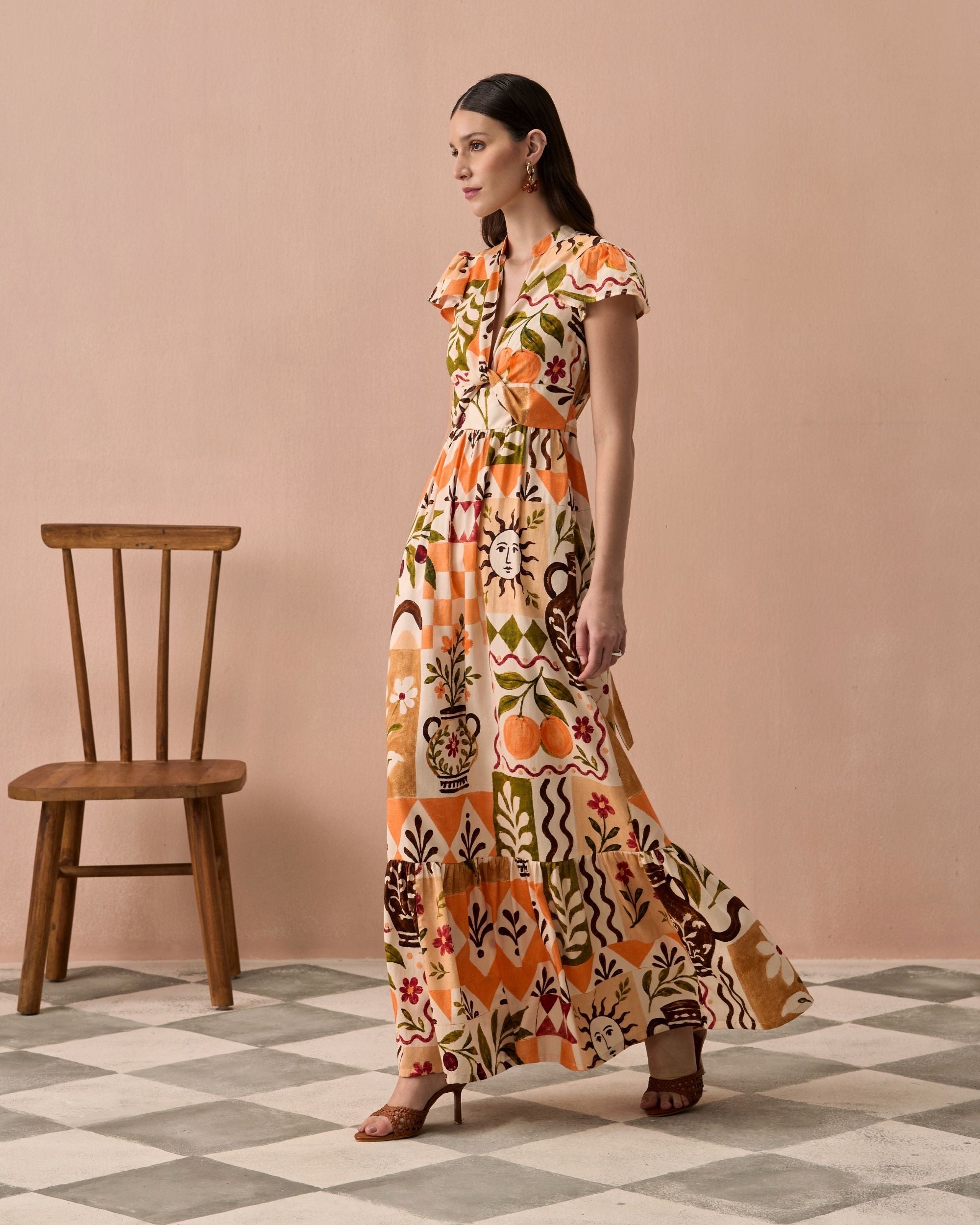 Terracotta Frida Maxi Dress