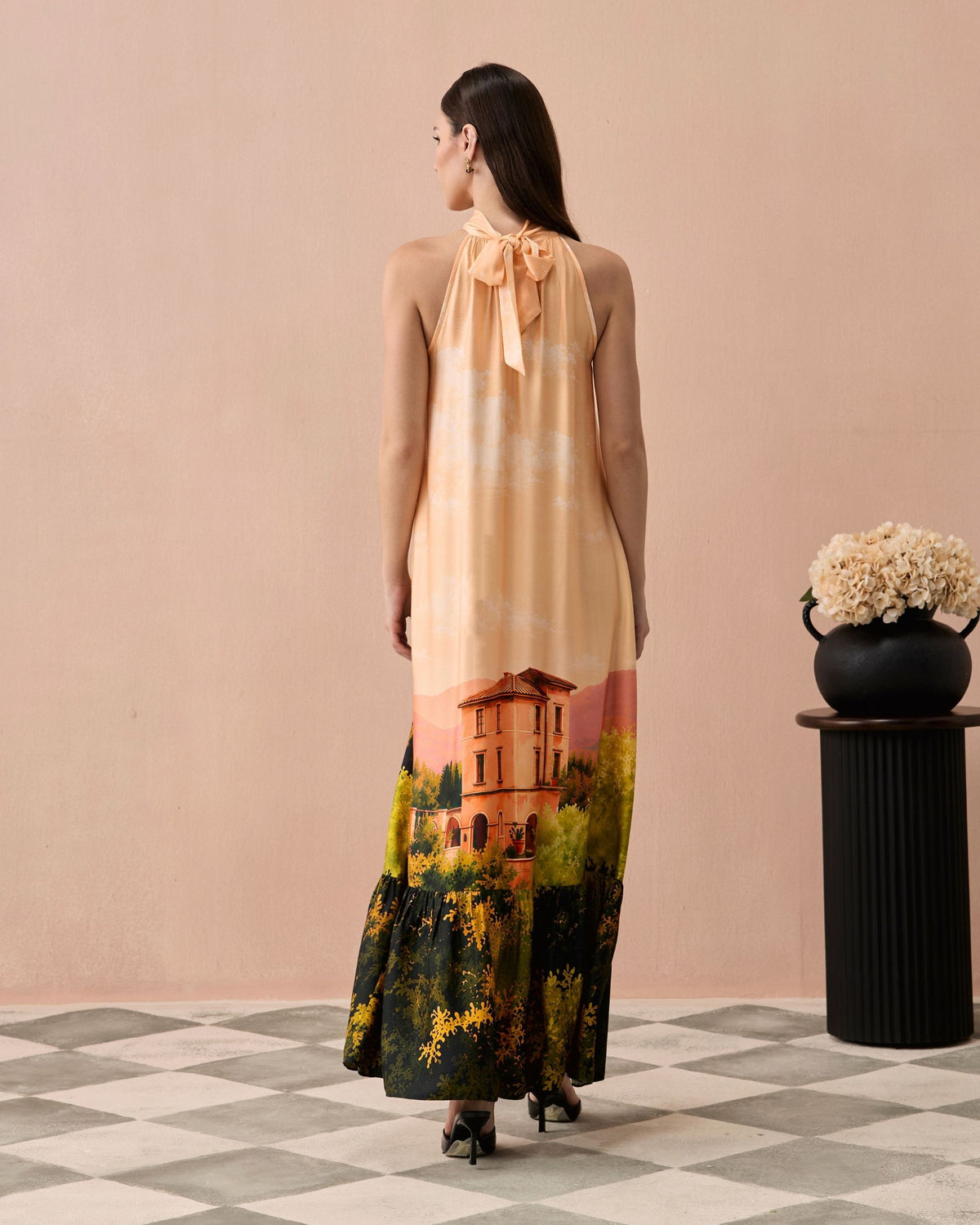 Peach Toscana Maxi Dress