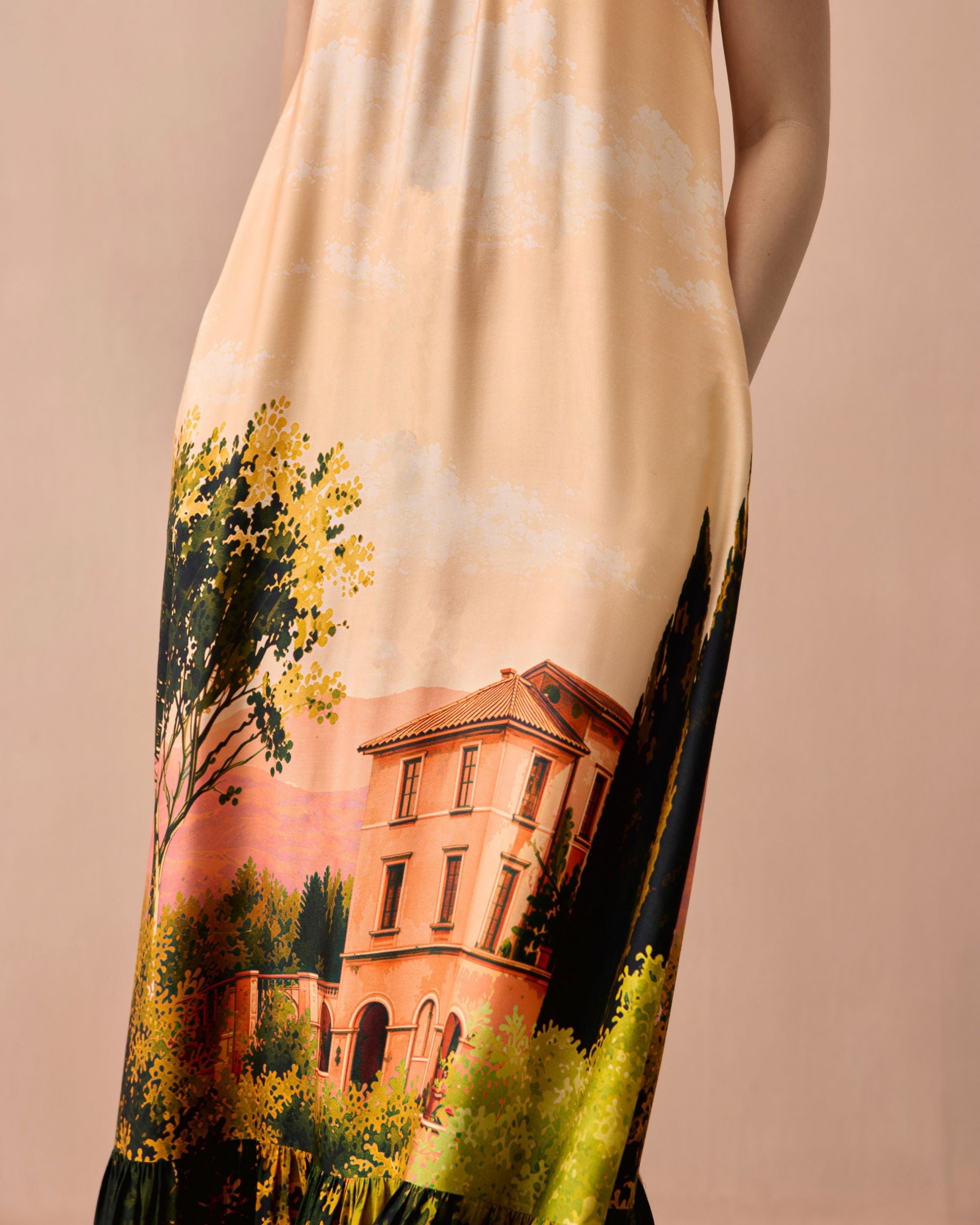 Peach Toscana Maxi Dress