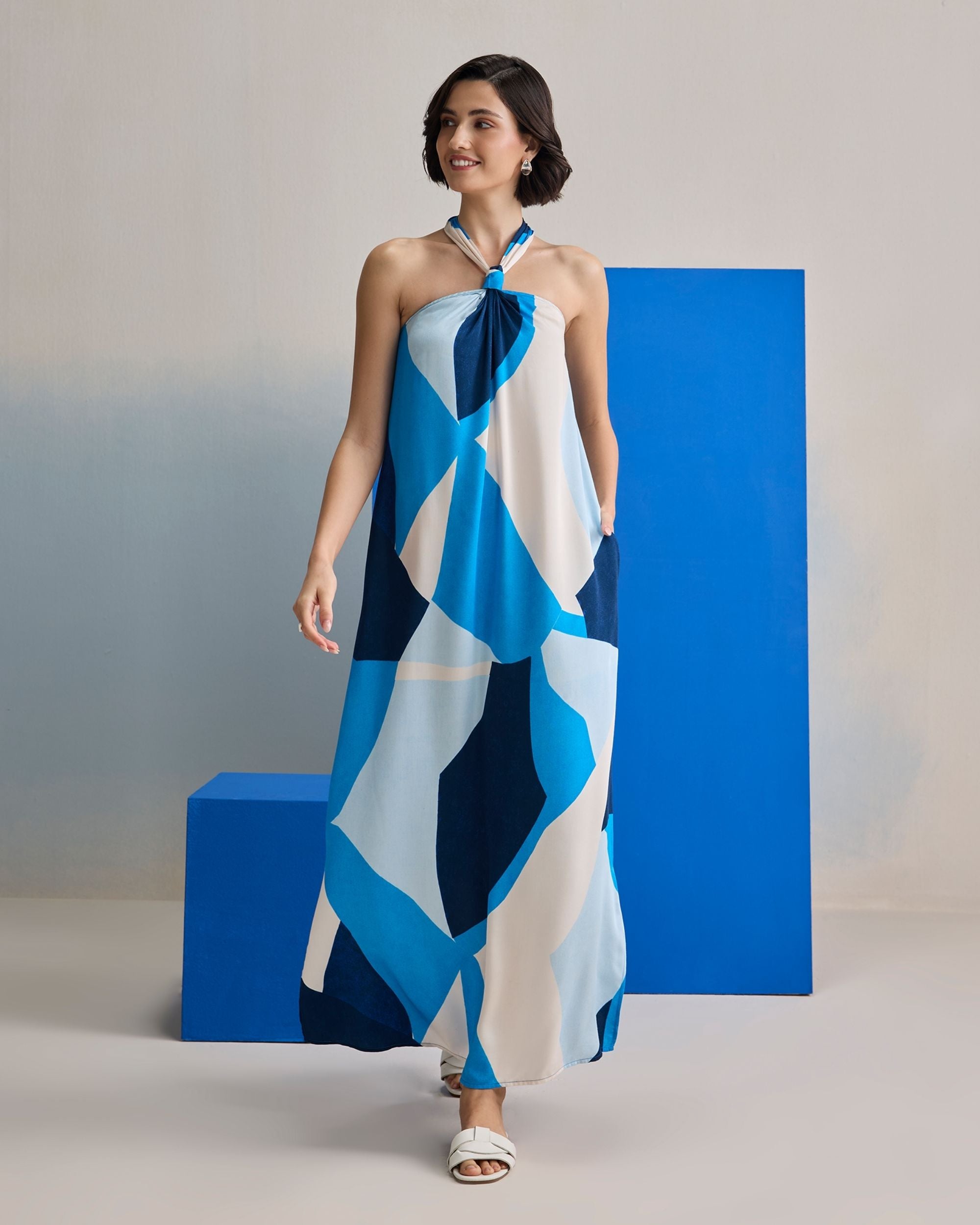 Ocean Wave Maxi Dress