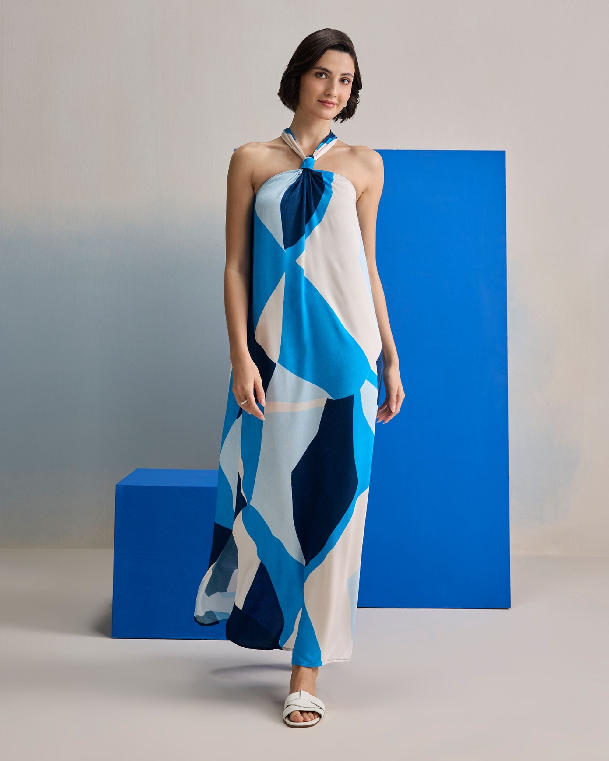 Ocean Wave Maxi Dress