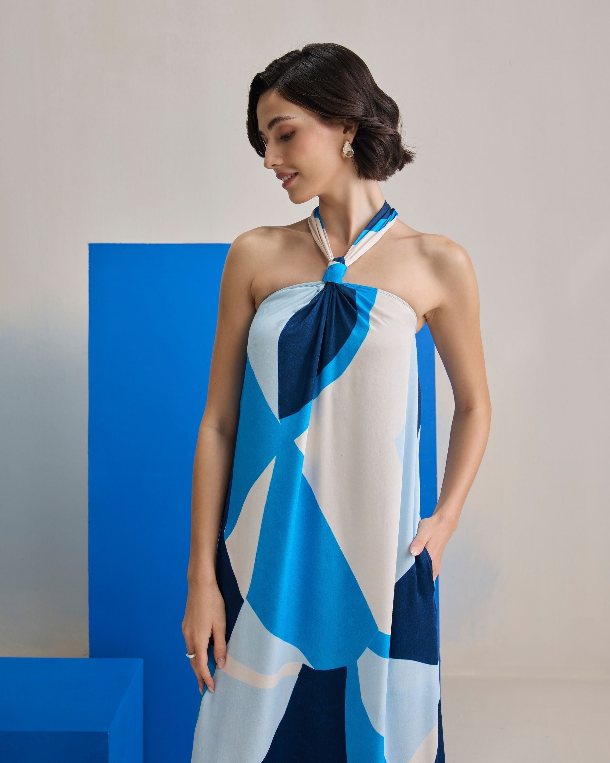 Ocean Wave Maxi Dress