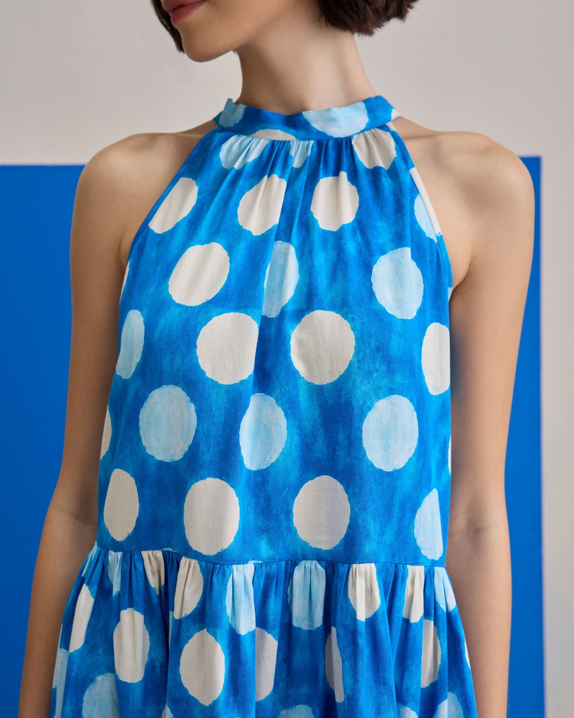 Cloud Polka Short Dress