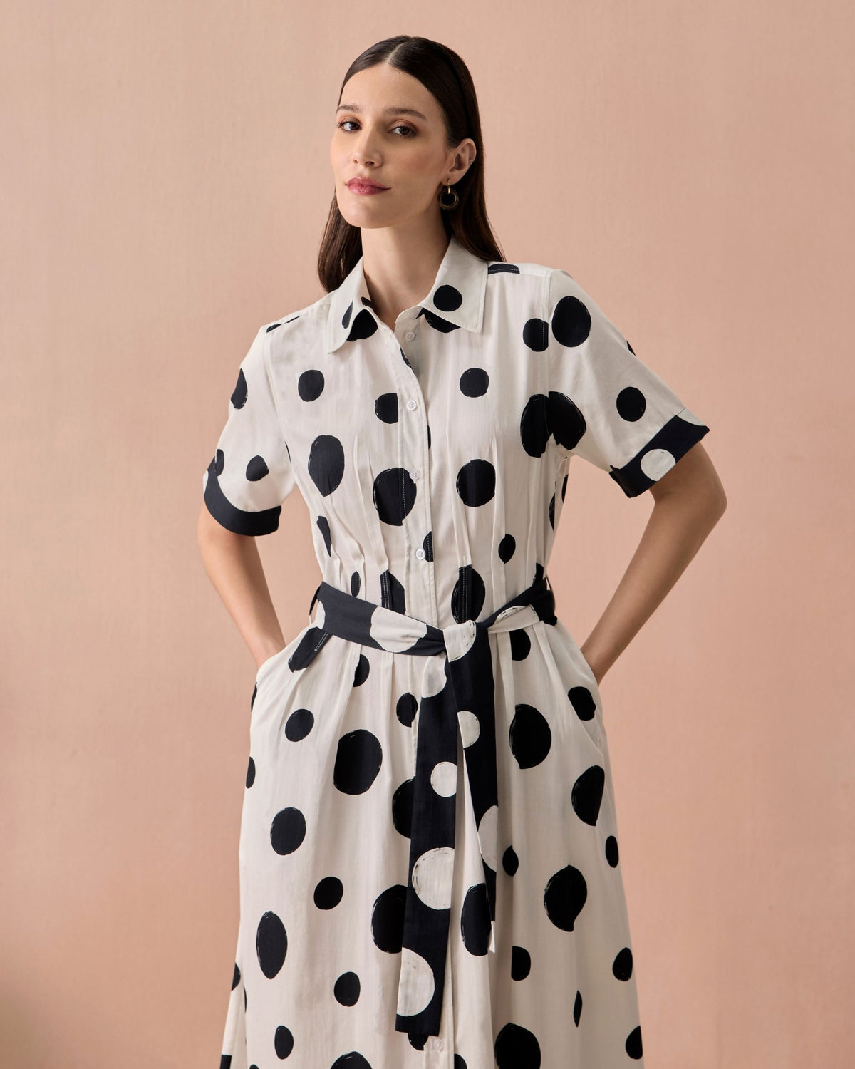 Monochrome Mono Maxi Dress