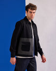 Black Herringbone Jacket